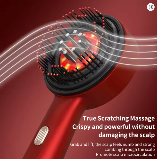 Kiit Peigne de massage électrique LED + Croissance des Cheveux