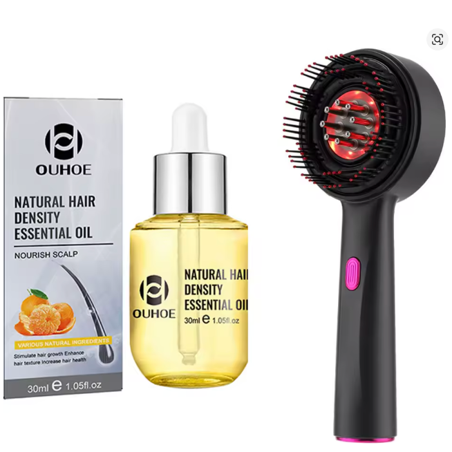 Kiit Peigne de massage électrique LED + Croissance des Cheveux